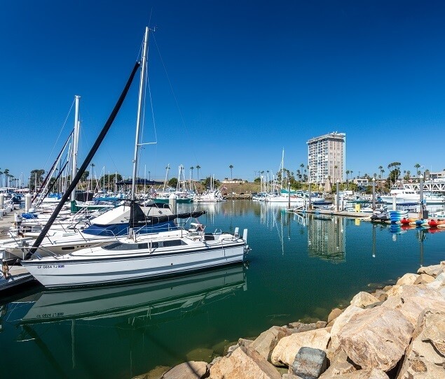 Visit scenic Oceanside Harbor to watch the sailboats or enjoy its shops and restaurants