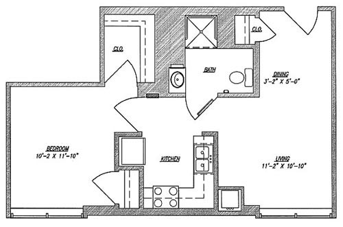 1BR/1BA - Panorama Apartments