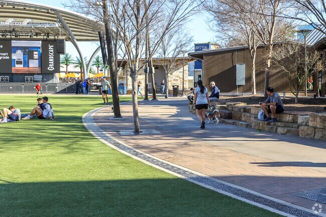 There are some very nice places to sit back and relax or go for a walk in Grandscape.