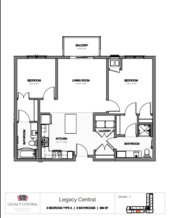 Floorplan - Legacy Central 55+ Senior Apartments