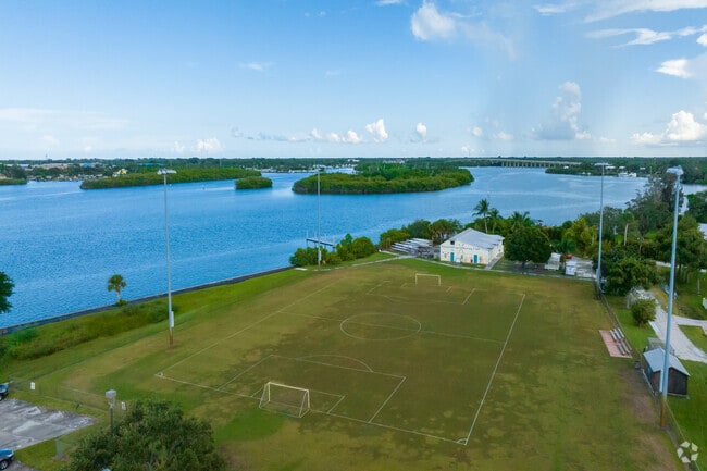Palm City, FL has a spacious soccer field.