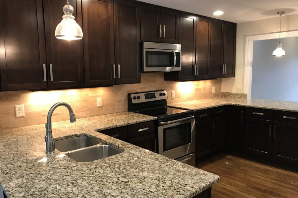 Kitchen w/espresso cabinets - 502 Lancaster Ave