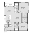 2BR 2BA (1209 SF)