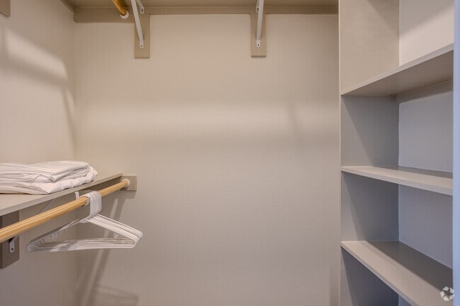 2BR, 2BA - 925SF - Verbena Closet - Meridian at Wylie - 55+ Affordable Apartments