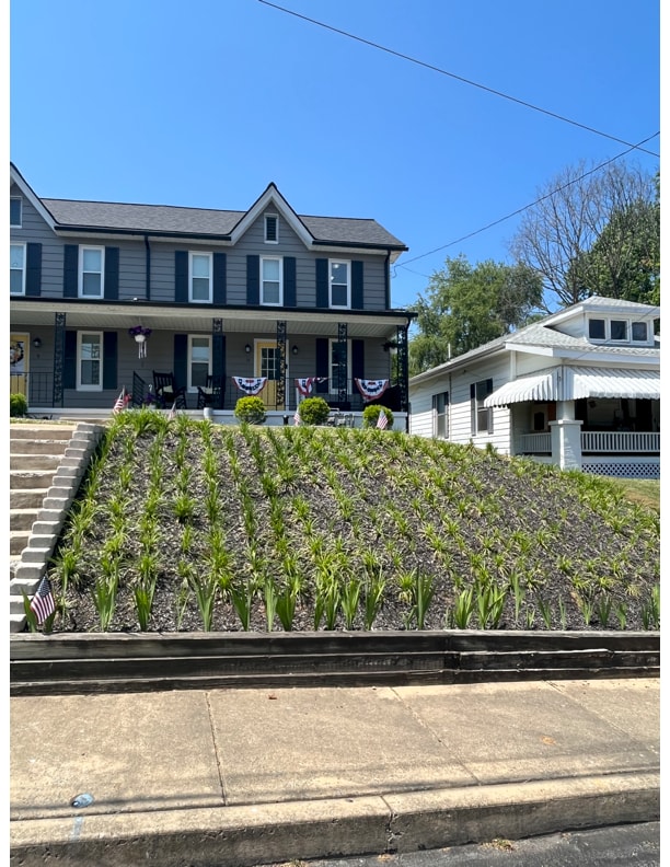 Vista de la fachada de la casa desde la calle. - 11 E Maple St