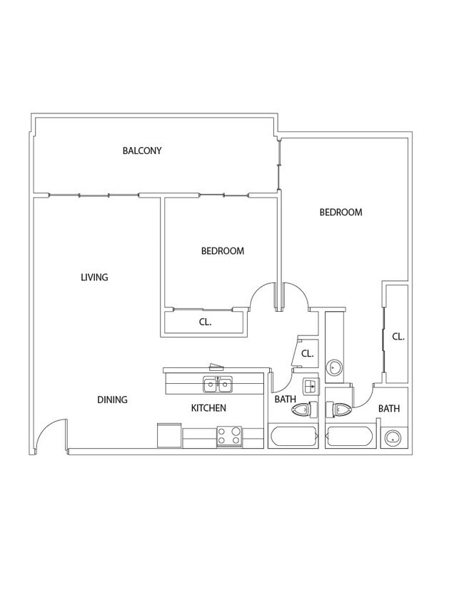 CY 2x2 1230 Sq Ft. - Courtyard 525