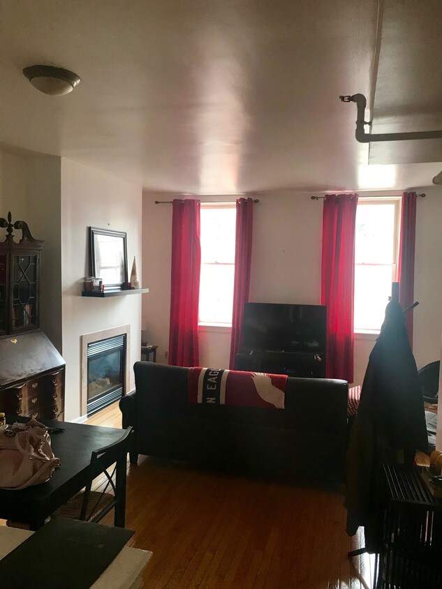 Sala de estar con chimenea a gas - 236 Quarry St