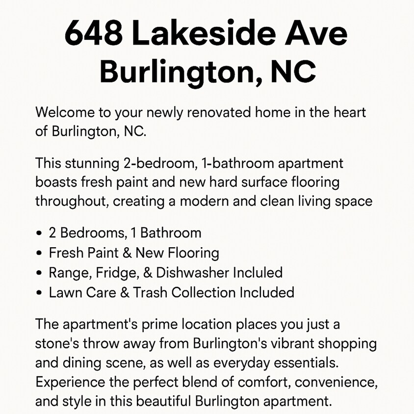Building Photo - Two bedroom, 1 bath updated apartment in B...