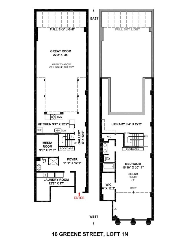 Plano de planta - 16-18 Greene St