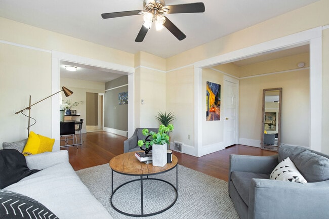 Living Room into Entry and Dining Room - 1921 10th Ave W