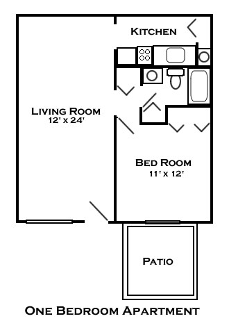 1 dormitorio/1 baño - Laurel Court Apartments