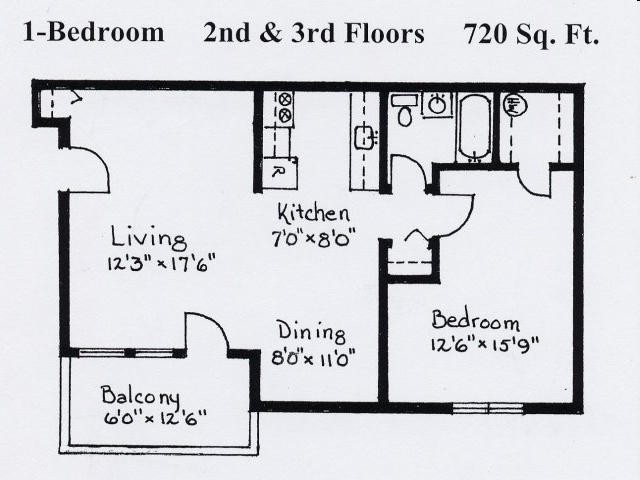 Plano de planta - Garden Club Apartments