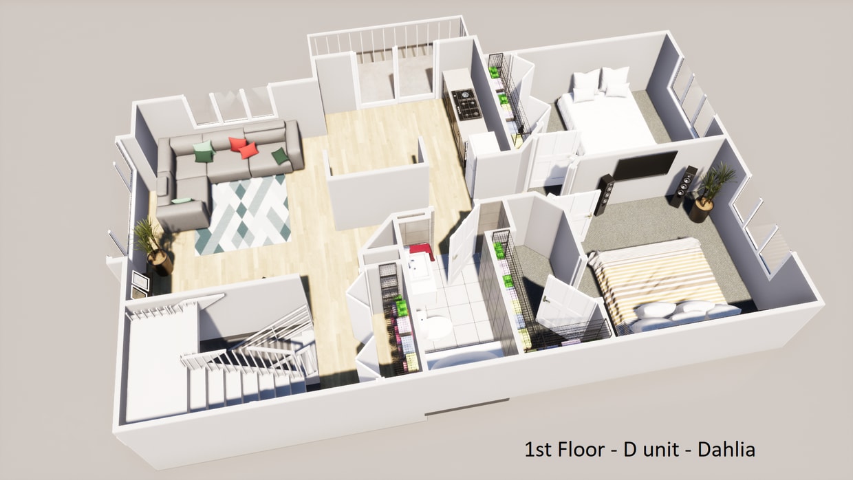 Primary Photo - 3 Br/ 2 Ba Townhome, Dahlia Model