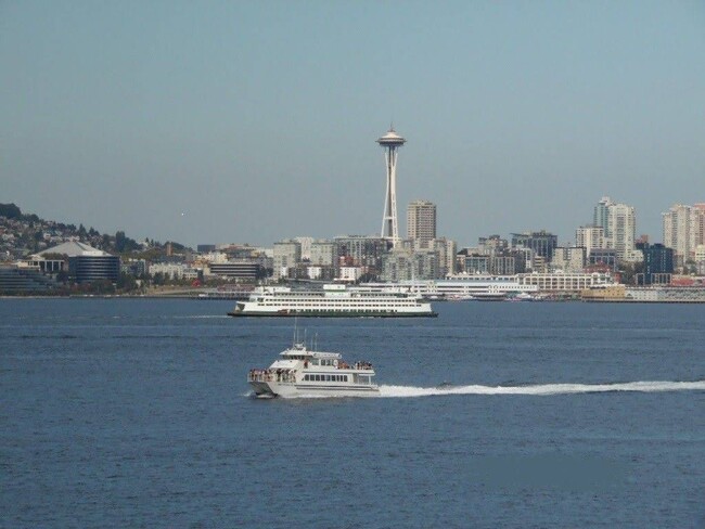 Classic view of Seattle Skyline, Space Needle, Ferry & Water Taxi right from your living room! - 1737 Harbor Ave SW Unit S-405