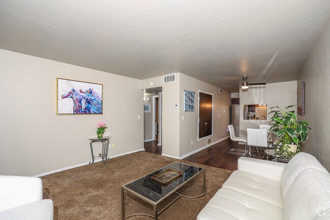 2BR, 1.5BA - 760SF - Living Area - Oak Park Village Apartments