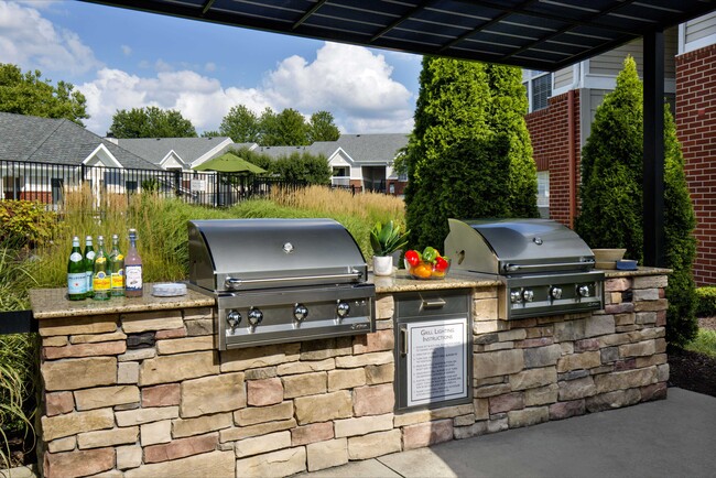 Outdoor grills and chef's kitchen - The Lakes Apartments