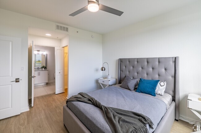 1BR, 1BA - 710SF - Bedroom - Solena West Miami Apartments