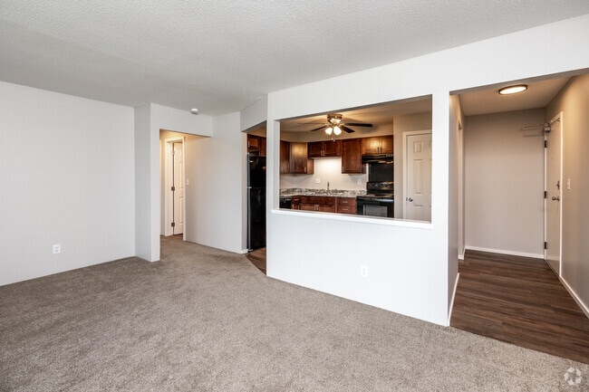 2BR, 1BA - 875SF - B - Living Room - Prairie Woods Apartments