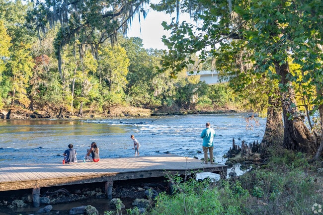 Albany residents can rest along the Flint River at Riverfront Park.