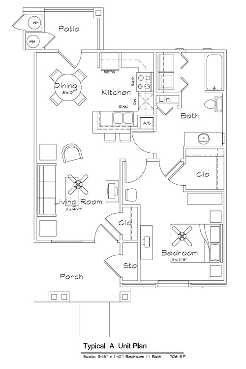 1HAB/1BA - Cole Creek Apartments