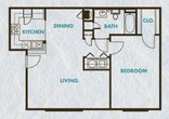 A2 One Bedroom, One Bath