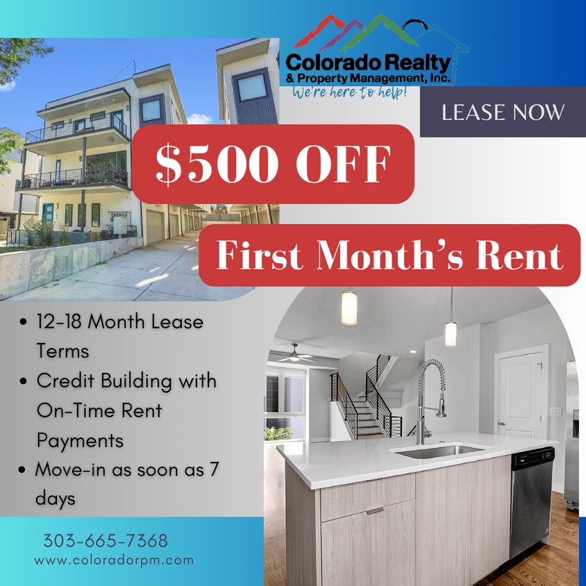 $3,300.00 - $500 OFF, First Month Rent - 2... - $3,300.00 - 2 Bedroom, 2.5 Bathroom, Rooft...