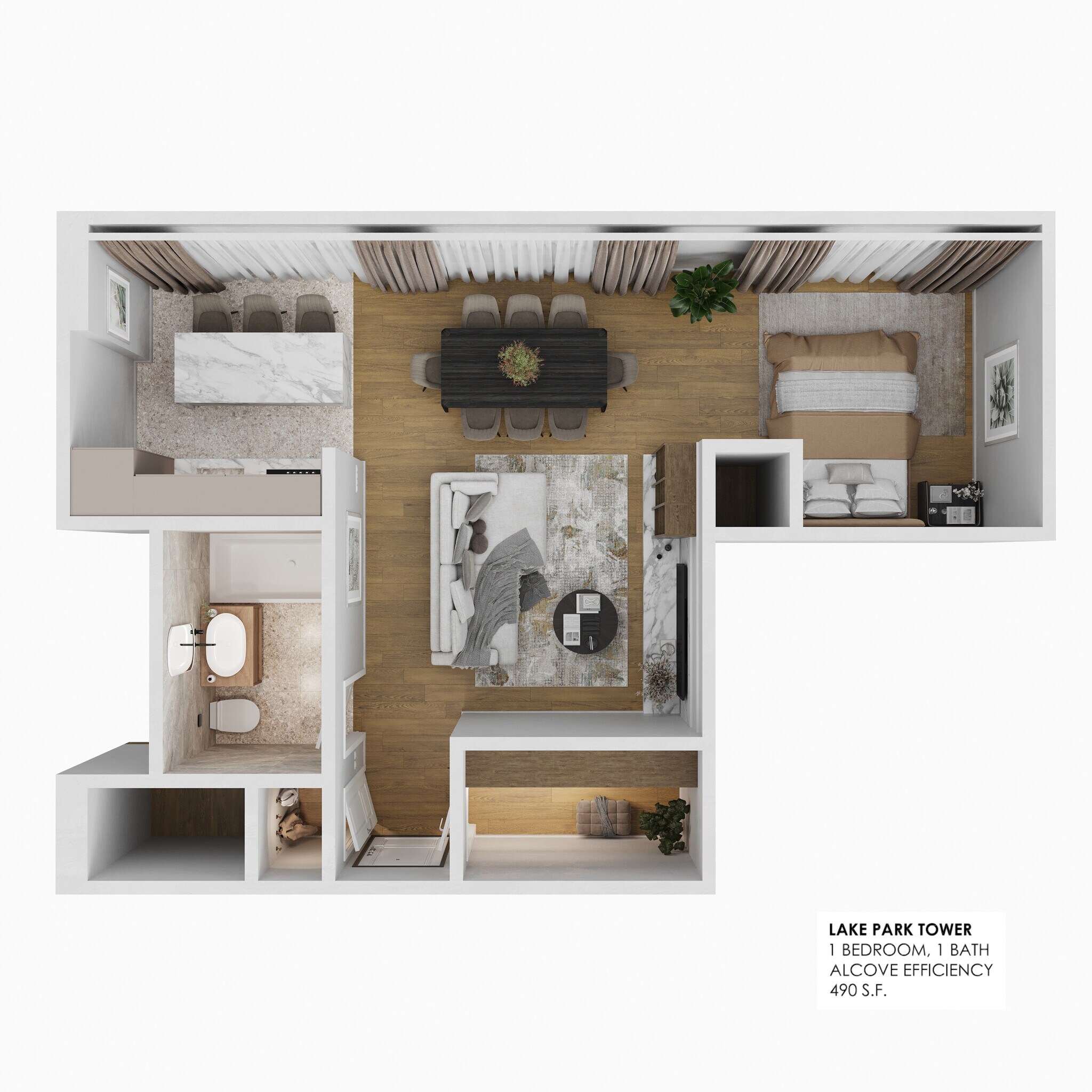 Lake Park Tower – Alcove - Standard or Upgraded