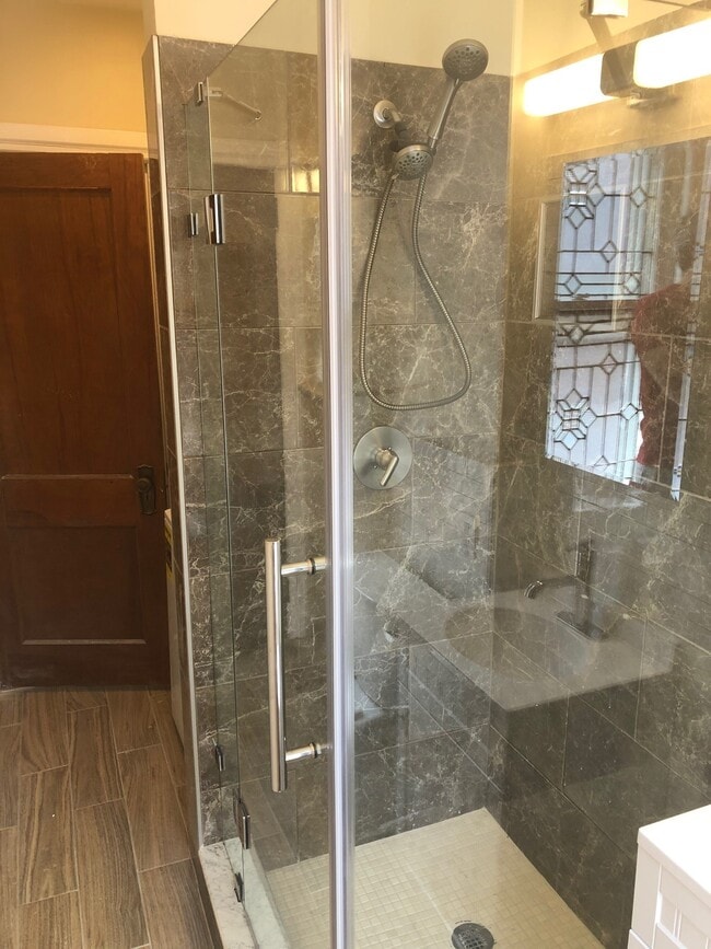 View of Bathroom w/ glass shower enclosure - 4621 Hazel Ave