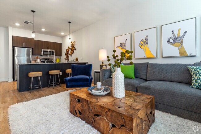 Modelo - Sala de estar - Broadstone Nob Hill