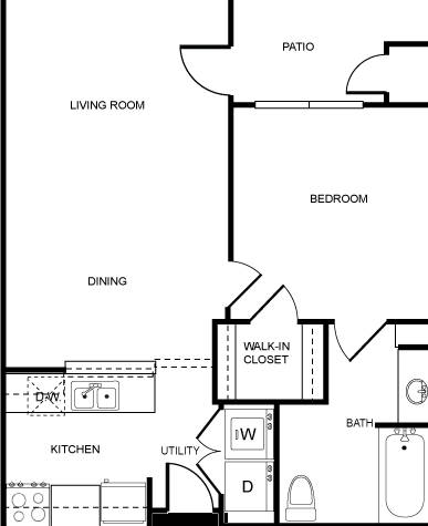 1BR/1BA A - Waterford at Goldmark - New