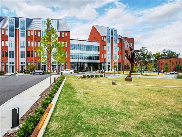 Exterior of Building and Green Space - The Flats at Taylor Place