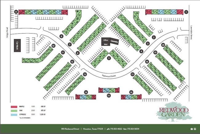 Mapa del sitio - Redwood Garden Apartments