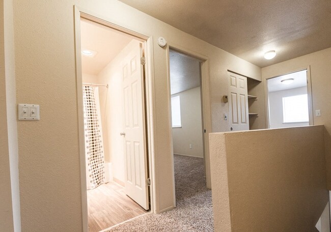 Lakewood Apartments - Southern Pines Apartments - Second Floor Landing, Bathroom, Hall Closet, and Bedrooms - Southern Pines