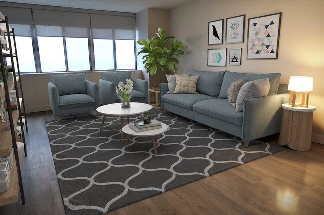 Living Area - Leaside Towers