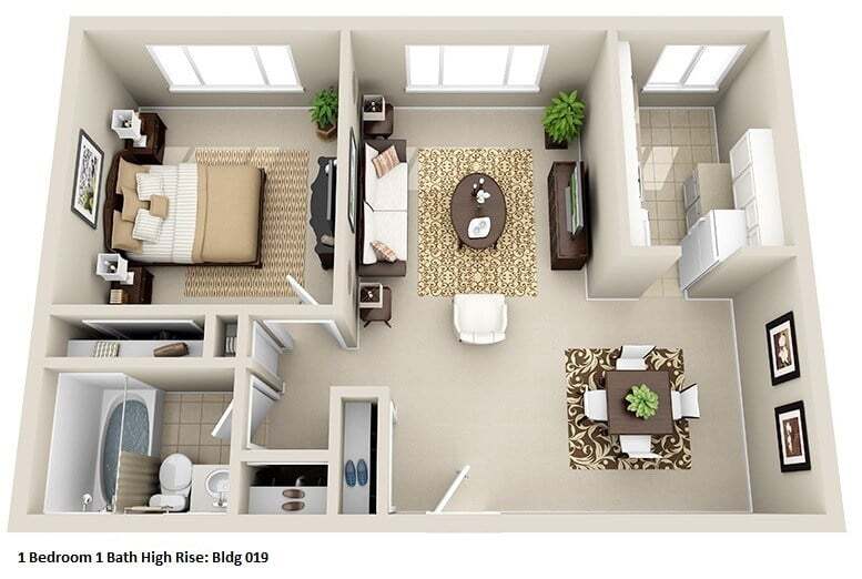 Huntington Green Apartments – Mid-Rise 1 Bedroom, 1 Bath