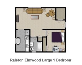 1 habitación amplia - Ralston Elmwood Apartments