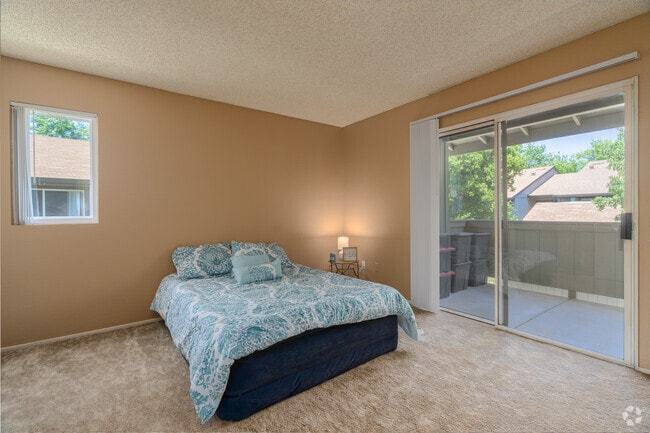 Renovated White - 1BR, 1BA - 765SF - Bedroom - Village at Fair Oaks