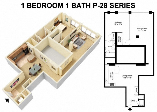 The Residences at 668 – 1 Bed 1 Bath - Prospect Avenue