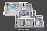 3 Bedroom, 2 Bath