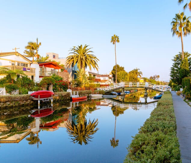 Venice Beach homes along a canal