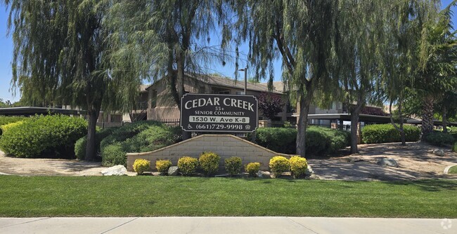 Main Street Sign - Cedar Creek Senior Apartments 55+