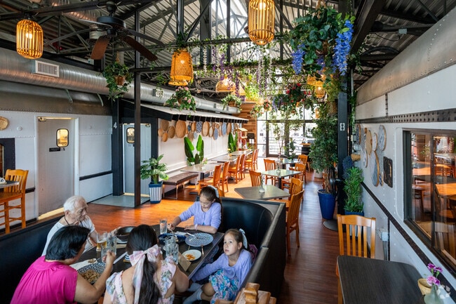 Thai Station sits along Carrboro's railroad tracks in Downtown Carrboro.