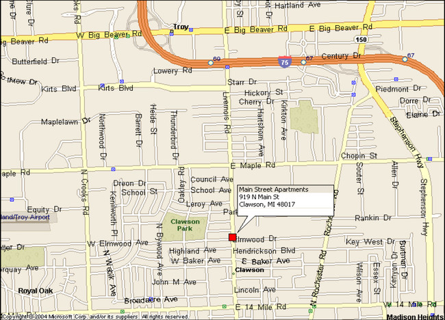 Area Map - Main Street Apartments