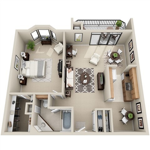 Four Seasons Apartments – 1 Bed 1 Bath (FS 1&2)