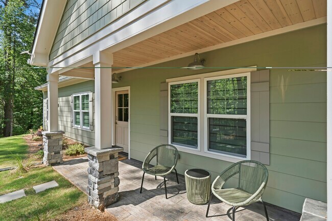 Covered front porch - 183 Crooked Creek Bay Rd