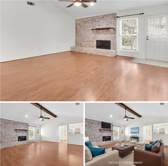 Living Area w/Fireplace - 4910 Cliffwood Dr