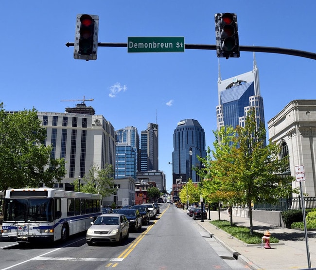 Vibrant Demonbreun Street leads to the Country Music Hall of Fame