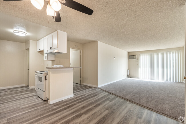 2BR, 1BA - 780SF - Living Room - CASA COLIMA APARTMENTS