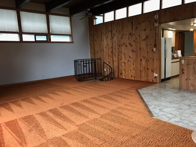 Great room (view 3), spiral staircase to downstairs - 2343 NE 94th St