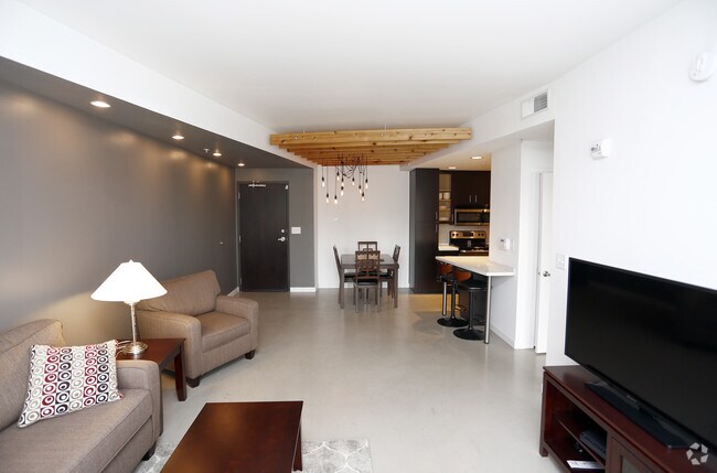 The Hinge Apartments Indianapolis In Living Room